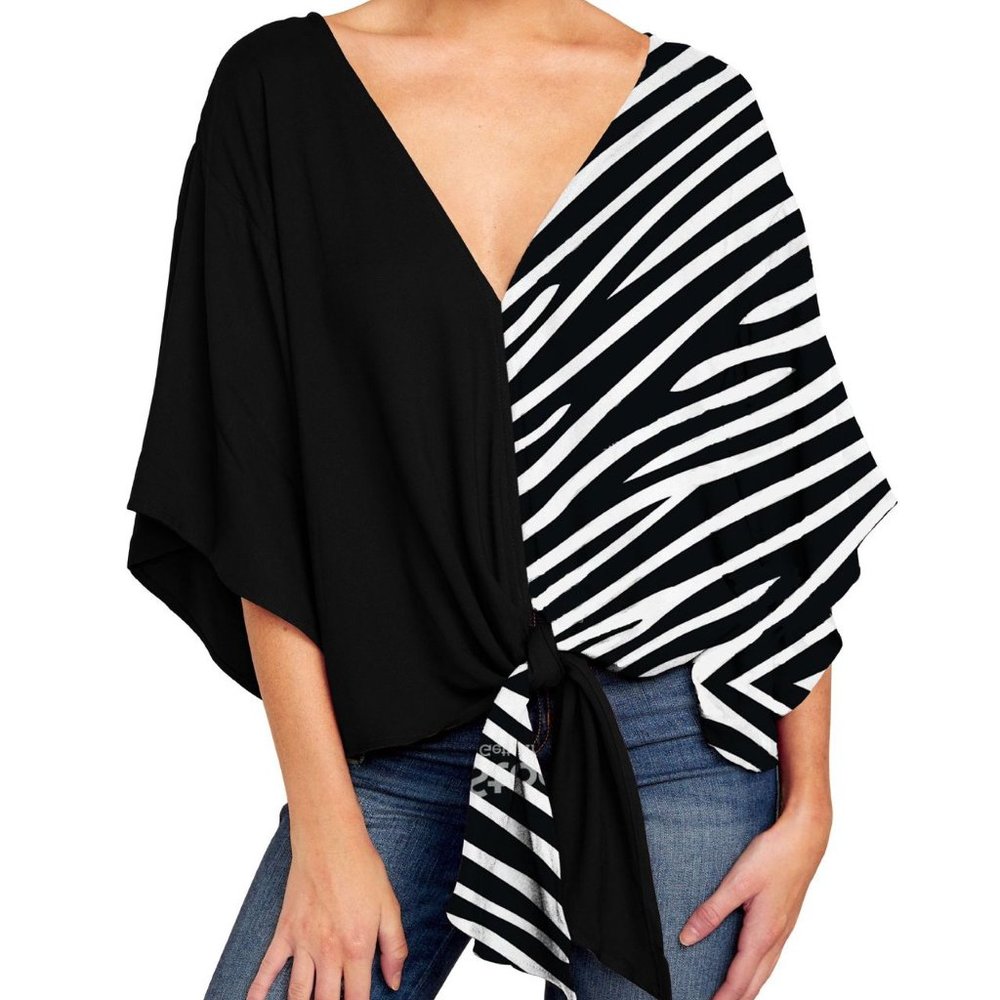 Women's tops spring and summer V-neck short sleeves w2